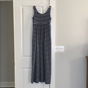 PinkBlush Navy Striped Maternity dress